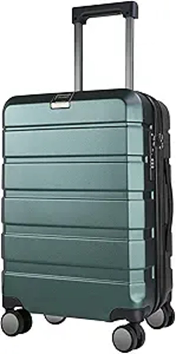 KROSER Expandable Carry-On Luggage with Spinner Wheels