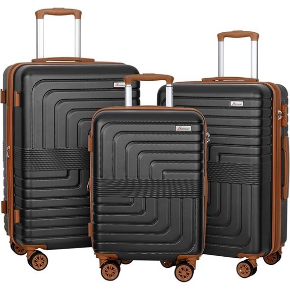 Romswi 3-Piece Expandable Spinner Luggage Set
