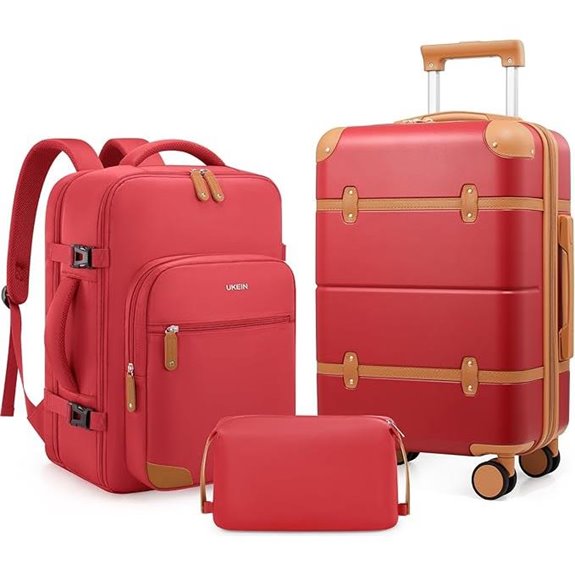 3-Piece Expandable Hardshell Luggage Set with Spinner