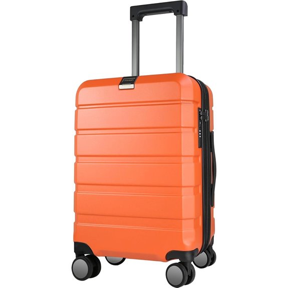 KROSER Expandable Carry-On Spinner Luggage with USB