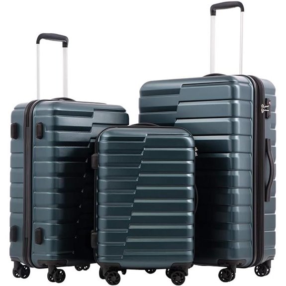 COOLIFE 3-Piece Expandable Suitcase Set with Spinner