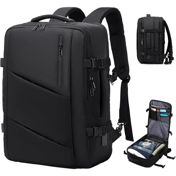 Victoriatourist Expandable Travel Backpack with USB Charging