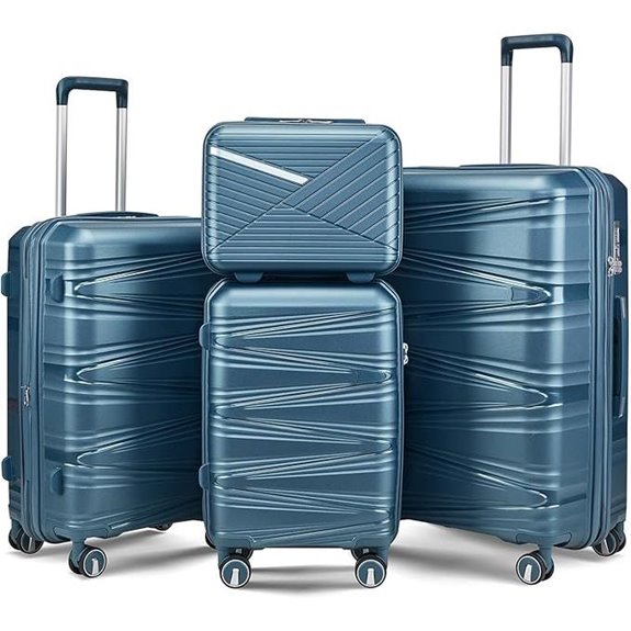 4-Piece Expandable Hardshell Luggage Set with TSA