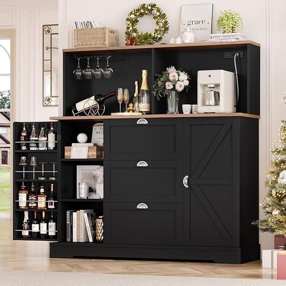 HIFIT Farmhouse Coffee Bar Cabinet with Storage