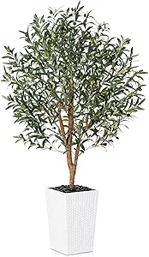 Artificial Olive Tree 5FT with Real Wood Trunk