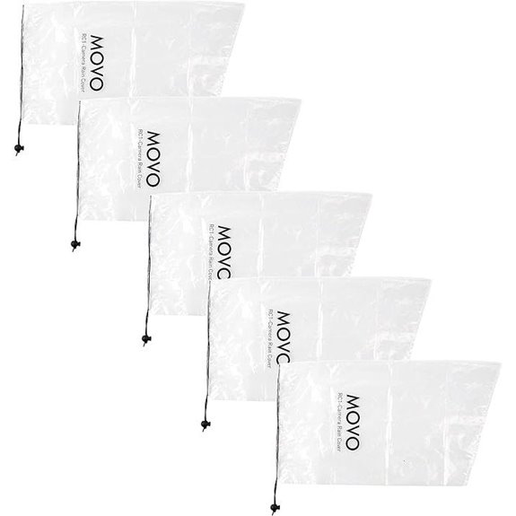 Movo (5 Pack) RC1 Clear Rain Cover for DSLR Camera and Lens up to 18 Long