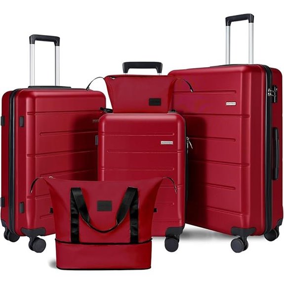 5-Piece ABS Hardshell Luggage Set with Spinner Wheels