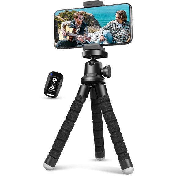 Aureday Flexible Phone Tripod with Remote and Clip