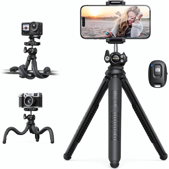 Lamicall 3-in-1 Flexible Phone Tripod with Remote