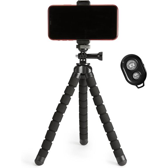 Amazon Basics Flexible Tripod with Remote & Smartphone Clamp