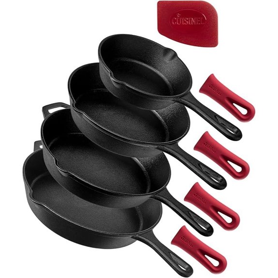 Cuisinel Cast Iron Skillet Set (4-Piece)