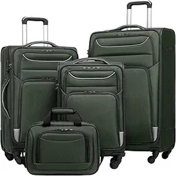 Coolife 4-Piece Luggage Set with TSA Lock