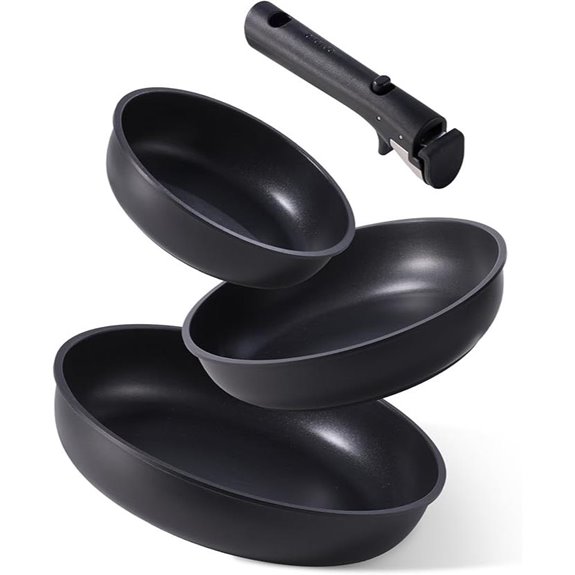 CAROTE 4-Piece Nonstick Frying Pan Set