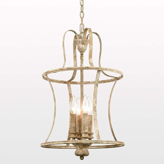 French Country 4-Light Pendant Chandelier