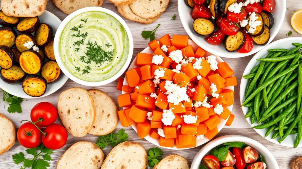 fresh healthy greek vegetable sides