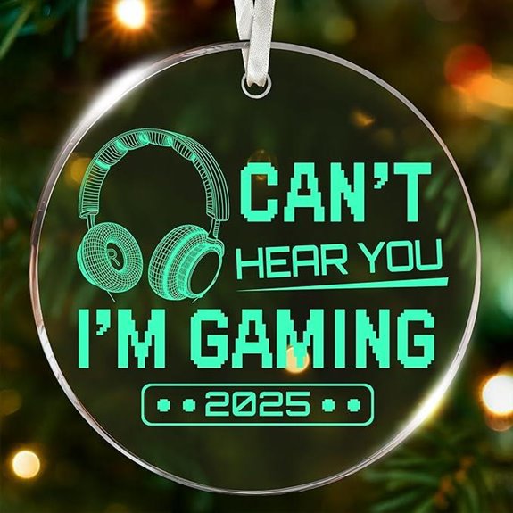 Gamer Christmas Tree Ornaments - 'Can't Hear You I'm Gaming