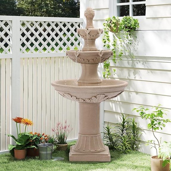 Outdoor Water Fountain with Pump for Garden or Patio