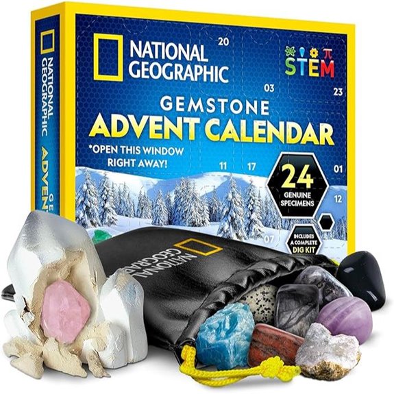 National Geographic Gemstone Advent Calendar with 24 Gems