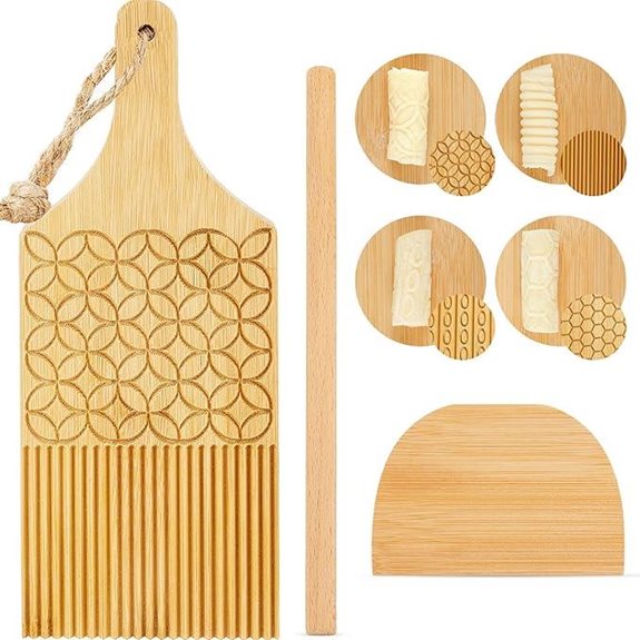 Gnocchi Pasta Board Set with Roller and Cutter