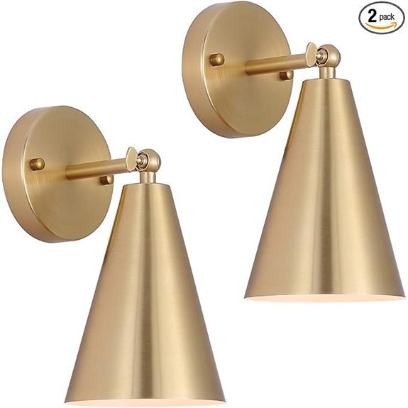 MWZ Gold Wall Sconces Set of 2