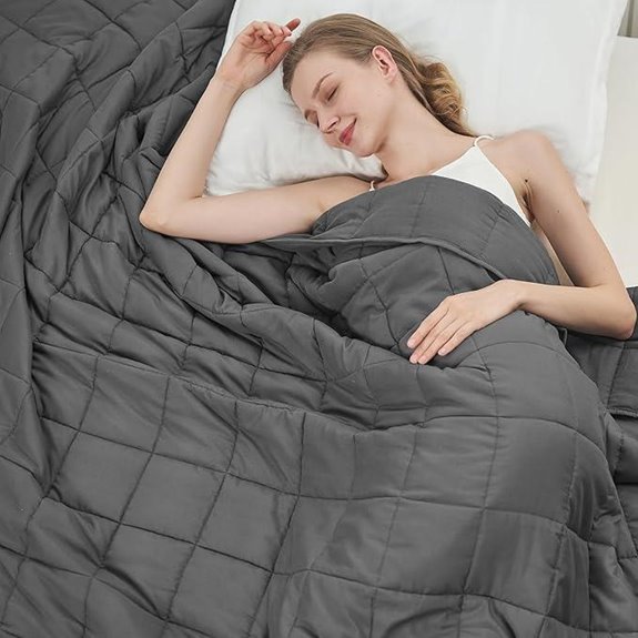 Weighted Blanket for Adults 12lbs Twin Size Grey