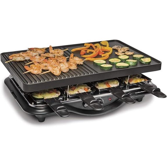 Hamilton Beach Electric Raclette Grill with Warming Trays