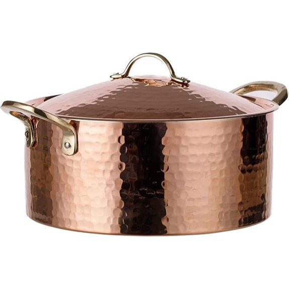 Demmex 4 Qt Hammered Copper Soup Pot