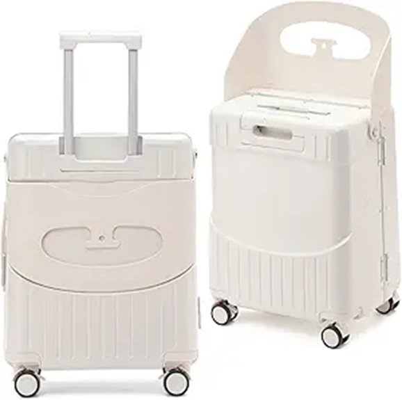 Apelila 22 Hardside Kid & Adult Suitcase with Seat
