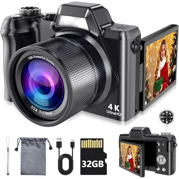 4K Digital Camera for Vlogging & Photography