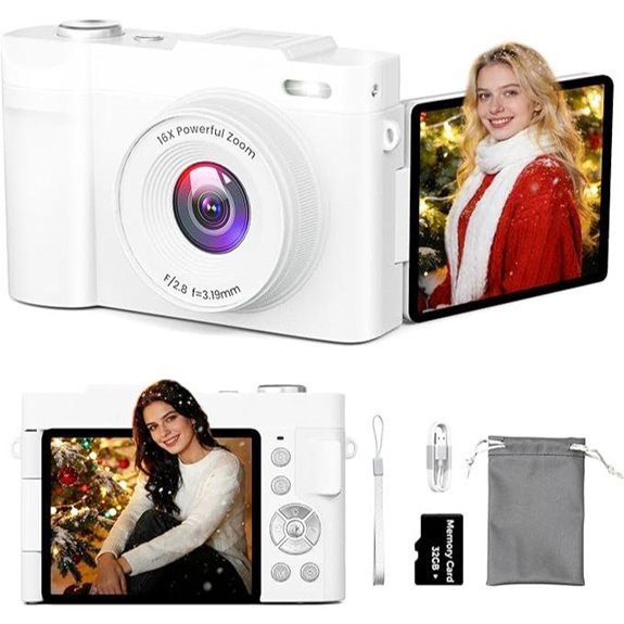 4K Digital Camera with 50MP & 16X Zoom