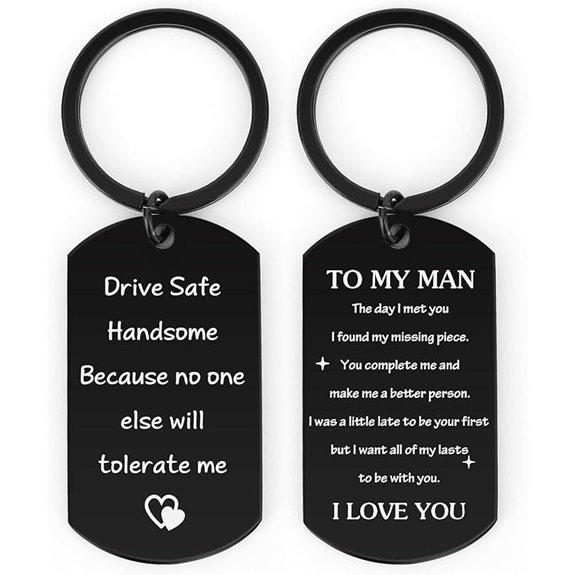 Christmas Gift Drive Safe Keychain for Men