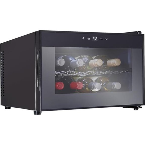 Ivation 8-Bottle Horizontal Thermoelectric Wine Cooler