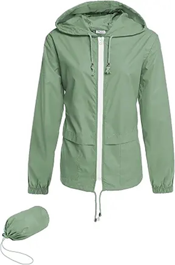 Hount Women's Lightweight Waterproof Hooded Raincoat