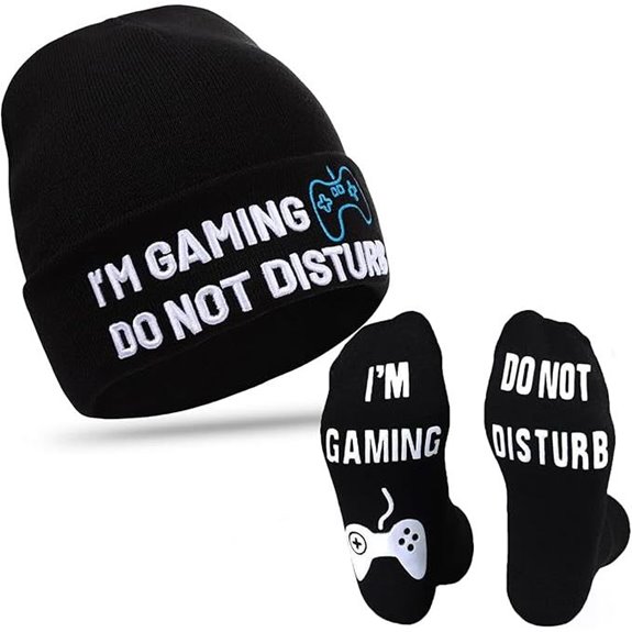 Funny Gaming Socks and Hat Gift Set