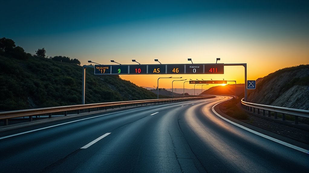 identify electronic toll lanes