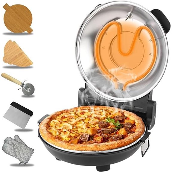 Indoor 12-Inch Pizza Oven with Temperature Control