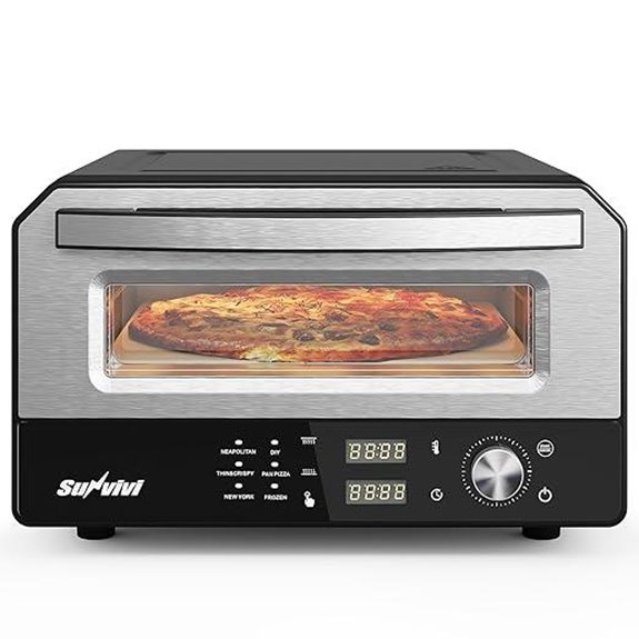 Indoor/Outdoor Electric Pizza Oven with 750℉ & Presets