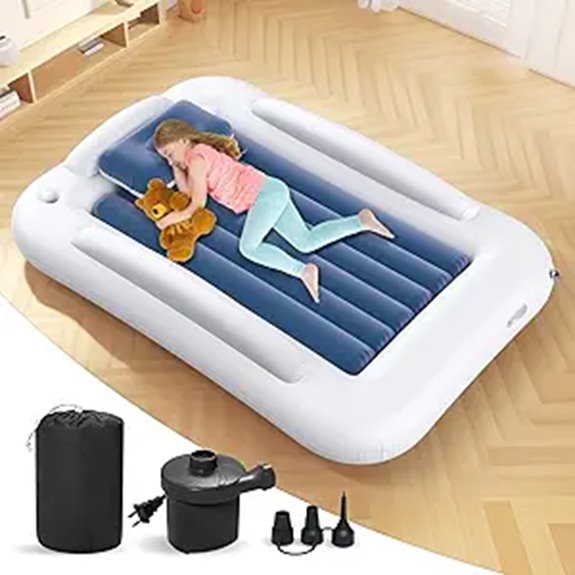 Inflatable Toddler Travel Bed with Pump and Carry Case