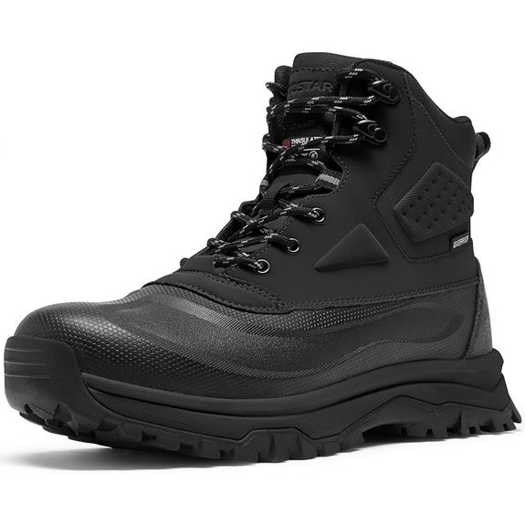 Snow Boots for Men Insulated Waterproof Construction Winter Hiking Boots