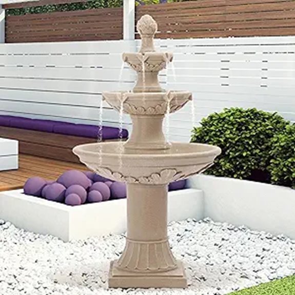 TITIMO 48 Italian 3-Tier Freestanding Water Fountain