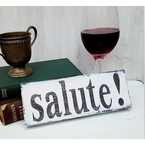 HOUVSSEN Italian Cheers Wood Bar Sign (4x16 Inch)