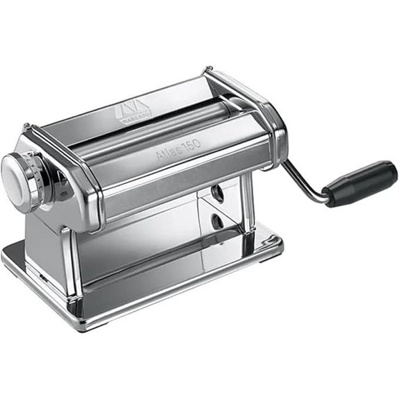 MARCATO Made in Italy Atlas 150 Roller Manual Pasta Machine Chrome Steel