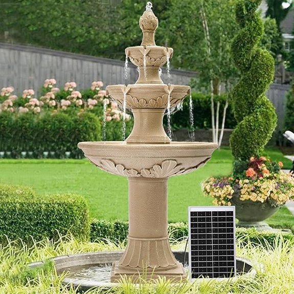 Italian Outdoor Solar Water Fountain with Pump