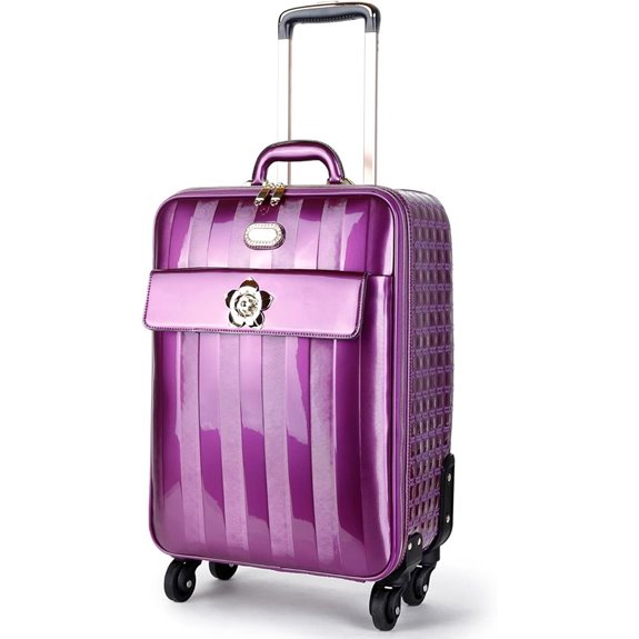 Italy Flower Spinner Luggage with Lock and Design