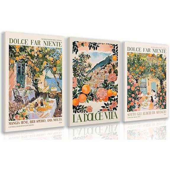 Cyebmo Italy Travel Wall Art Set of 3