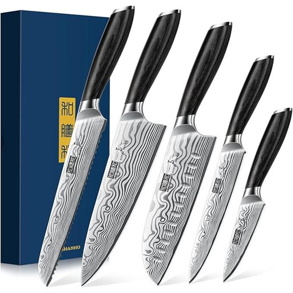 HOSHANHO 5-Piece Japanese Kitchen Knife Set