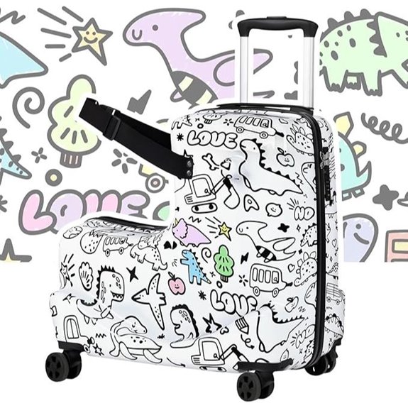 Smilesun 20 Kids Ride-On Luggage with Spinner Wheels