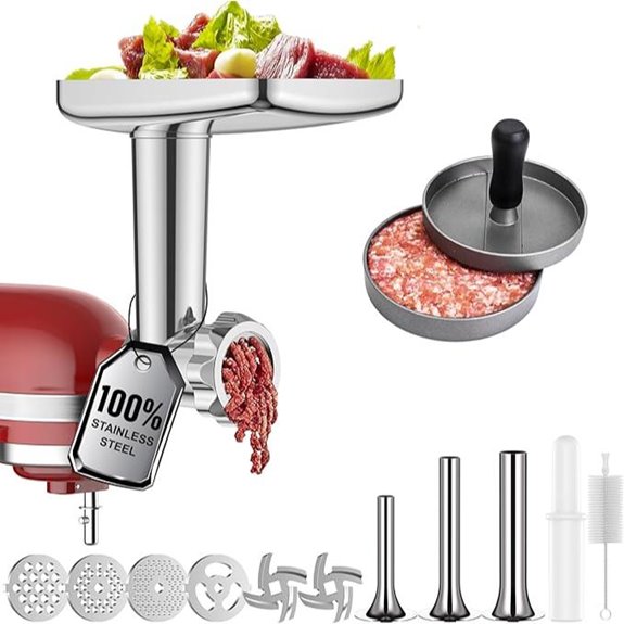 Stainless Steel Meat Grinder for KitchenAid Mixer
