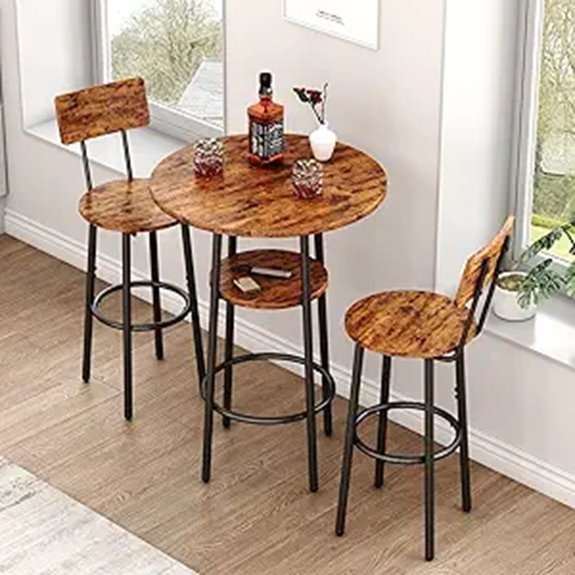KIVENJAJA 3-Piece Bar Table & Stools Set