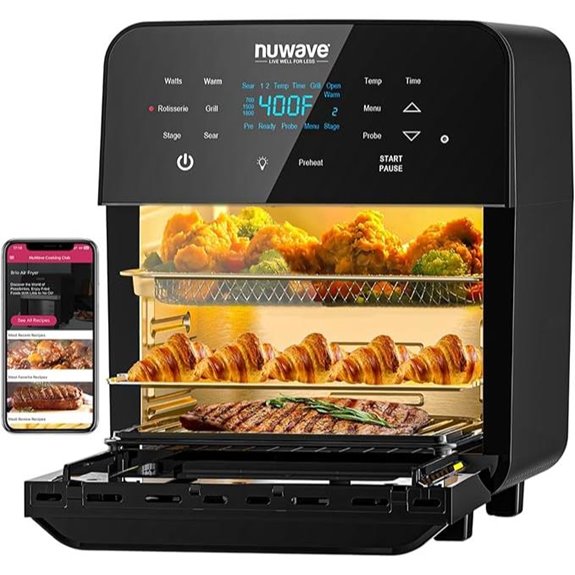 Nuwave Brio 15.5Qt Air Fryer with Rotisserie